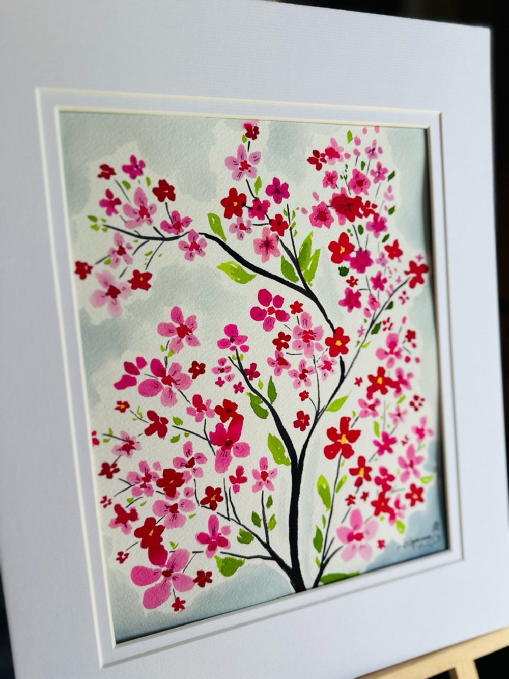 Hand-Made New Watercolor Art Cherry Blossoms - Picture 4 of 6